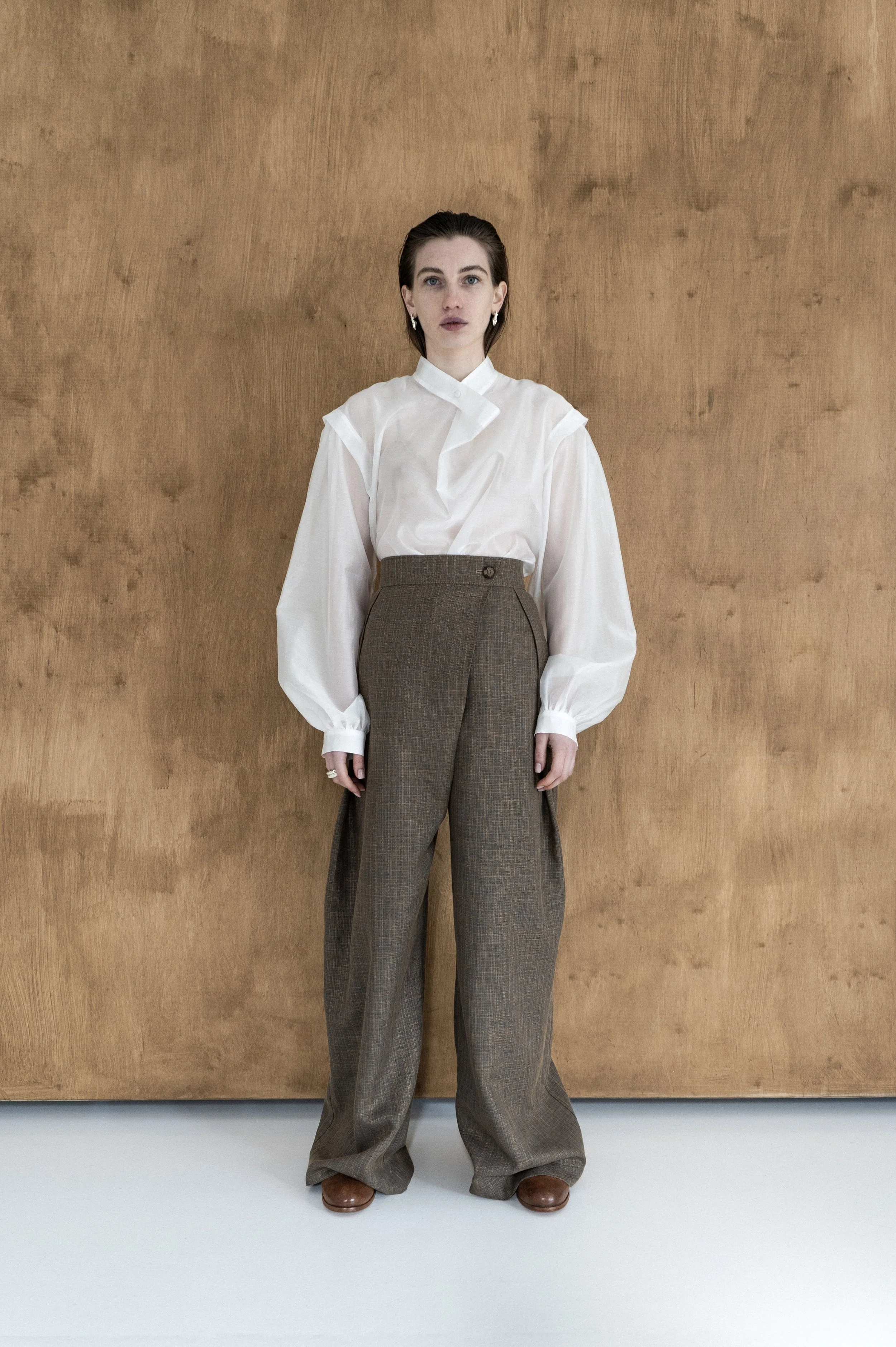 PALYANYTSIA LINEN CROSS OVER PANTS — K M by L A N G E